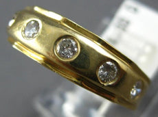 .30CT DIAMOND 14KT YELLOW GOLD 3D ETOILE 6 STONE MATTE & SHINY ANNIVERSARY RING