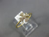 ESTATE .10CT DIAMOND 18KT YELLOW GOLD 3D CLASSIC PAVE CROSS FLOWER FUN RING