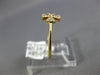 ESTATE .10CT DIAMOND 18KT YELLOW GOLD 3D CLASSIC PAVE CROSS FLOWER FUN RING