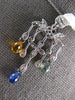 3.24CT DIAMOND & AAA MULTI COLOR SAPPHIRE 18K WHITE GOLD FLOWER FLOATING PENDANT