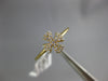 ESTATE .10CT DIAMOND 18KT YELLOW GOLD 3D CLASSIC PAVE CROSS FLOWER FUN RING