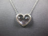 2.31CT DIAMOND & AAA LIGHT PINK QUARTZ 14KT WHITE GOLD 3D HEART LOVE NECKLACE