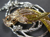 EXTRA LARGE 1.50CT MULTI COLOR DIAMOND 18K WHITE & ROSE GOLD 3D PARROT NECKLACE