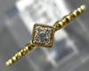 ESTATE SMALL .09CT DIAMOND 18KT YELLOW GOLD 3D CLUSTER SQUARE BEADED FUN RING