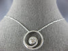 ESTATE .45CT DIAMOND 14KT WHITE GOLD 3D CLASSIC CIRCULAR SWIRL FUN NECKLACE