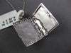 LARGE .74CT DIAMOND & AAA TSAVORITE 18KT WHITE GOLD HEART SQUARE LOCKET PENDANT