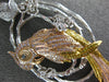 EXTRA LARGE 1.50CT MULTI COLOR DIAMOND 18K WHITE & ROSE GOLD 3D PARROT NECKLACE