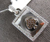 .92CT WHITE & CHOCOLATE FANCY DIAMOND 18K WHITE GOLD ACE OF SPADE LOCKET PENDANT