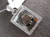 .92CT WHITE & CHOCOLATE FANCY DIAMOND 18K WHITE GOLD ACE OF SPADE LOCKET PENDANT