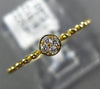 ESTATE SMALL .04CT DIAMOND 18K YELLOW GOLD CLASSIC CLUSTER ROUND BEADED FUN RING