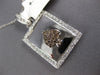 .92CT WHITE & CHOCOLATE FANCY DIAMOND 18K WHITE GOLD ACE OF SPADE LOCKET PENDANT