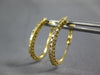 ESTATE .6CT DIAMOND 14K YELLOW GOLD CLASSIC 2MM OVAL LEVERBACK HANGING EARRINGS