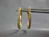 ESTATE .6CT DIAMOND 14K YELLOW GOLD CLASSIC 2MM OVAL LEVERBACK HANGING EARRINGS