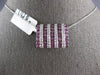 LARGE 1.89CT DIAMOND & AAA PINK SAPPHIRE 18K WHITE GOLD MULTI ROW SLIDER PENDANT