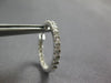 ESTATE 1.0CT DIAMOND 14K WHITE GOLD CLASSIC 2MM INSIDE OUT HOOP HUGGIE EARRINGS