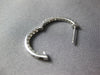 ESTATE 1.0CT DIAMOND 14K WHITE GOLD CLASSIC 2MM INSIDE OUT HOOP HUGGIE EARRINGS