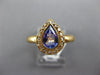 1.12CT DIAMOND & AAA TANZANITE 14KT YELLOW GOLD PEAR SHAPE HALO ENGAGEMENT RING