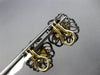 LARGE 3.80CT DIAMOND & CITRINE 14KT YELLOW & BLACK GOLD FLOWER CLIP ON EARRINGS