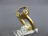 1.12CT DIAMOND & AAA TANZANITE 14KT YELLOW GOLD PEAR SHAPE HALO ENGAGEMENT RING