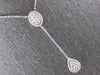 .77CT DIAMOND 14KT WHITE GOLD 3D OVAL TEAR DROP BY THE YARD LARIAT FUN NECKLACE