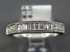 .40CT DIAMOND 18K WHITE GOLD ROUND & BAGUETTE FILIGREE MILGRAIN ANNIVERSARY RING