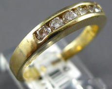 ESTATE 0.33CT DIAMOND 14KT YELLOW GOLD 3D ROUND 3.5MM CHANNEL ANNIVERSARY RING