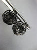 ESTATE .80CT DIAMOND 14KT BLACK GOLD 3D CLUSTER FLOWER CLIP ON FUN EARRINGS