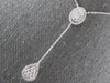 .77CT DIAMOND 14KT WHITE GOLD 3D OVAL TEAR DROP BY THE YARD LARIAT FUN NECKLACE