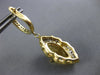 4.52CT DIAMOND & CITRINE 14K 2 TONE GOLD ROUND & MARQUISE LEAF HANGING EARRINGS
