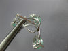LARGE 6.01CT DIAMOND & AAA EMERALD 18KT WHITE GOLD MOON CLIP ON HANGING EARRINGS