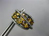 3.65CT DIAMOND & AAA CITRINE 14K YELLOW & BLACK GOLD 3D CLIP ON HANGING EARRINGS