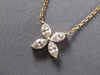 1.11CT DIAMOND 14K ROSE GOLD FLOWER MARQUISE & ROUND BY THE YARD LOVE NECKLACE