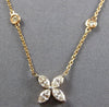 1.11CT DIAMOND 14K ROSE GOLD FLOWER MARQUISE & ROUND BY THE YARD LOVE NECKLACE