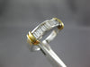 ESTATE 0.65CT DIAMOND 14KT 2 TONE GOLD BAGUETTE CHANNEL WEDDING ANNIVERSARY RING