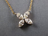 1.11CT DIAMOND 14K ROSE GOLD FLOWER MARQUISE & ROUND BY THE YARD LOVE NECKLACE