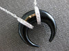 5.44CT DIAMOND & AAA ONYX 14K 2 TONE GOLD HORSE SHOE MOON BY THE YARD NECKLACE