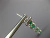 LARGE 4.62CT DIAMOND & AAA EMERALD 18KT WHITE GOLD 3D CLIP ON HANGING EARRINGS