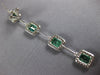LARGE 4.62CT DIAMOND & AAA EMERALD 18KT WHITE GOLD 3D CLIP ON HANGING EARRINGS