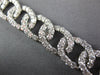 ESTATE LARGE 10CT DIAMOND 14KT WHITE GOLD 3D OVAL CLASSIC LINK TENNIS BRACELET