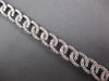 ESTATE LARGE 10CT DIAMOND 14KT WHITE GOLD 3D OVAL CLASSIC LINK TENNIS BRACELET