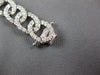 ESTATE LARGE 10CT DIAMOND 14KT WHITE GOLD 3D OVAL CLASSIC LINK TENNIS BRACELET