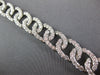 ESTATE LARGE 10CT DIAMOND 14KT WHITE GOLD 3D OVAL CLASSIC LINK TENNIS BRACELET