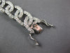 ESTATE LARGE 10CT DIAMOND 14KT WHITE GOLD 3D OVAL CLASSIC LINK TENNIS BRACELET
