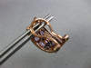 3.90CT DIAMOND & AAA AMETHYST 14K ROSE GOLD MULTI SHAPE CLIP ON HANGING EARRINGS