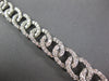 ESTATE LARGE 10CT DIAMOND 14KT WHITE GOLD 3D OVAL CLASSIC LINK TENNIS BRACELET