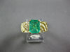 LARGE 2.2CT DIAMOND & AAA EMERALD 14K YELLOW GOLD CLASSIC ENGAGEMENT RING 27202