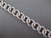 ESTATE LARGE 10CT DIAMOND 14KT WHITE GOLD 3D OVAL CLASSIC LINK TENNIS BRACELET