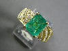 LARGE 2.2CT DIAMOND & AAA EMERALD 14K YELLOW GOLD CLASSIC ENGAGEMENT RING 27202