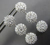LARGE 4.0CT DIAMOND 14K WHITE GOLD MULTI FLOWER CLUSTER JOURNEY HANGING EARRINGS