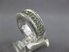 WIDE 3.70CT DIAMOND & AAA GREEN AMETHYST 14KT WHITE GOLD PRINCESS INVISIBLE RING